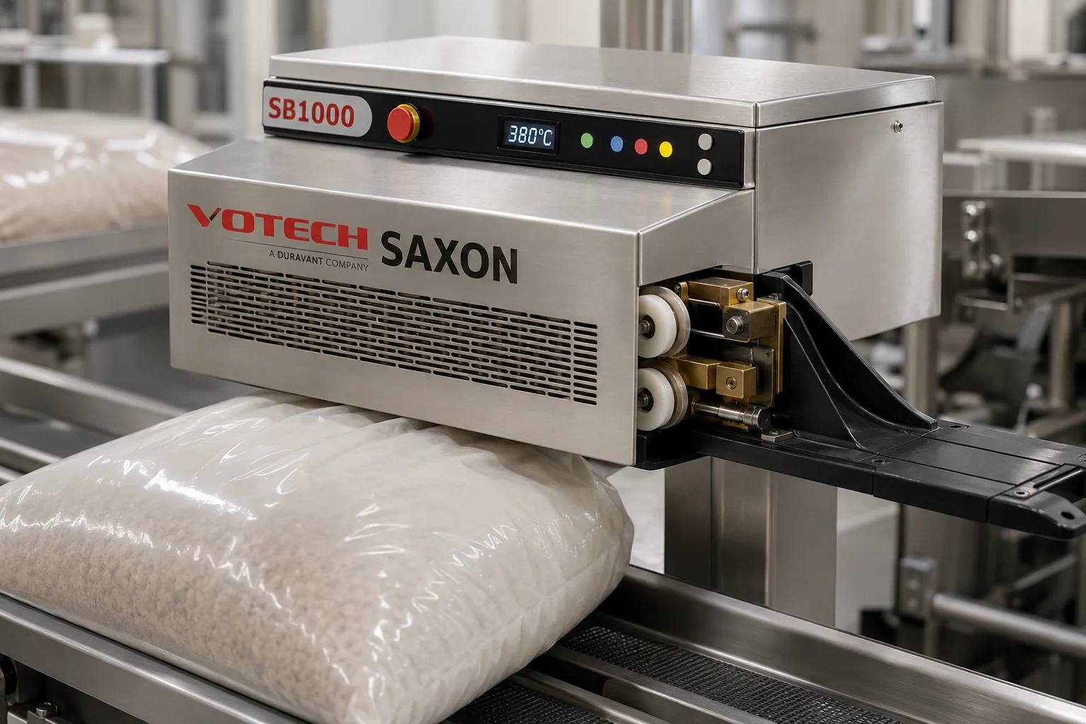 selladora termica saxon por fischbein en cerradoras de sacos industriales